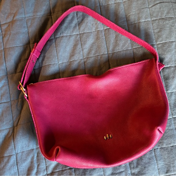 Portland Leather Goods Large Slouchy Shoulder Bag Orchid Pink - Picture 2 of 12